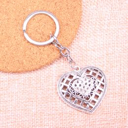 New Keychain 38*39mm heart Pendants DIY Men Car Key Chain Ring Holder Keyring Souvenir Jewelry Gift