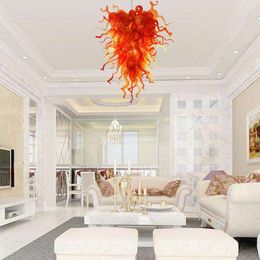 Glass Pendant Lamps Chandeliers Pendant-Lights Fancy Lighting 100% Hand Blown LED Crystal Chandelier for Home Decoration-Z