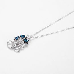 Fashion- sterling silver bell Crystal Pendant Necklace Christmas Necklace Necklace