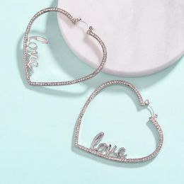 Fashion-New Silver Gold Hoop Earrings Hollow Heart Women Earring Fashion Earrings Designer Jewellery Des Boucles D'oreilles Statement Earrings