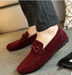 Hot Sale-g shoes men loafers genuine leather mens boat shoe male casual mocassim masculino Shoes.@sff