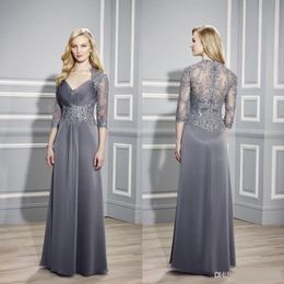 dark gray mother of the bride dresses