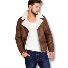 iSurvivor 2019 Men PU Leather Thick Jackets Coats Masculina Male Casual Fashion Slim Fit Diagonal Zipper Jackets