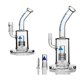 22cm tall blue NEXUS glass tyre style hookah water pipes 14mm male joint oil dab rigs with bowl smoking accessories