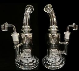 2020 Facebook super thick Torus Glass Bongs Torus Recycler smoking glass Water Pipe Bongs fab egg dab rigs glass Hookahs 14.4 mm Joint