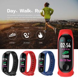 M3 Smart Bracelet Bluetooth Sport Smart Wristwatch Blood Pressure Heart Rate Monitor Fitness Tracker Pedometer Watch For Android IOS iPhone