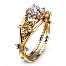 European and American fashion new flower Rings for Women birthday party Jewellery gift ring size 6-10