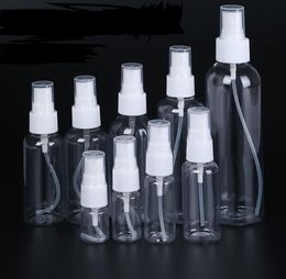Empty Transparent Plastic Spray Bottle Atomizer Pumps For Essential Oils Travel Perfume Portable Makeup Tool 15ML 30ML 50ML 60ML 100ML SN