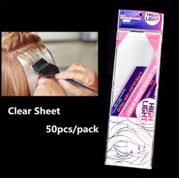 Clear Professional Reusable Hair Coloring Meche Sheets Mesh Strips for Hairs Dye Color 50pcs/set 3