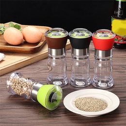 Stainless Steel Manual Salt Pepper Spice Mill Grinder With Cover Ceramic Kitchen Tools Pepper Mill Grinding Grinder