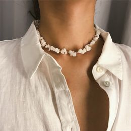 Fashion Stone Choker Necklace Stone Beads Necklace Collar Chokers Summer Beach Jewellery Will and Sandy 380180