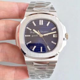 Limited Mens Watch Mens Automatic Watches Men Cal.324 Blue Dial 5711 Platinum Steel 40th PF Anniversary Factory Eta Wristwatches