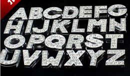 8mm 10mm A-Z Full Rhinestone Letters DIY Charms for Leather Cords Belt Bracelet Jewelry Accessories Wholesale