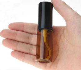 Wholesale 1000pcs/lot 10ml 15ml 20ml Amber Spray Bottles Refillable Empty Perfume Sprayer Bottle With Black Lids In Stock
