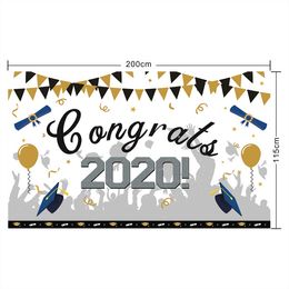 graduation celebration flag banner, 2020 200x150cm happy graduation flag,Outdoor Indoor Hanging Advertising Polyester Fabric, Free Shipping