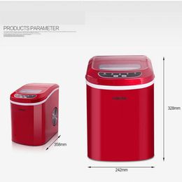 Portable Ice Maker Machine 15kg/24hCapacity Electric Ice Maker Drinks Coffee shop Home Kitchen Ice maker 8 Minutes Make complete