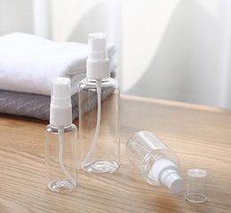 30ml 50ml Spray Bottles Empty Refillable Container Plastic Transparent Hand Sanitizer Bottle Travel Atomizer Perfume Bottle GGA3441-2