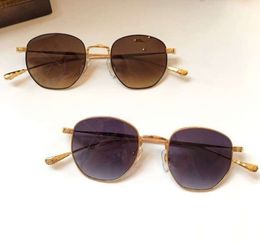 Metal Gold BONE PRONE frame sunglasses Brown Shaded Women sunglasses Sun glasses Shades lunettes de soleil New With Box