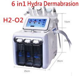 Multifunctional 6in1 H2 O2 Hydra Facial Dermabrasion Hydro Microdermabrasion Peeling Vacuum Skin Cleaning Water Aqua Oxygen Spray Device