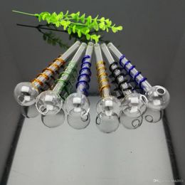 Coloured pan-glass direct-fired pot with large bubbles Wholesale Bongs Oil Burner Pipes Water Pipes Glass Pipe Oil Rigs Smoking Free Shippin