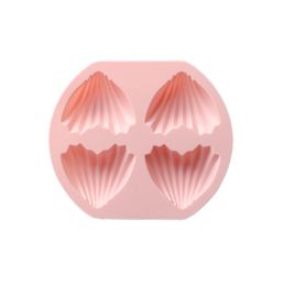 Silicone Cake Mould 4 holes Heart Shaped Shell Chocolate Mould