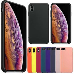 Premium Silicone Case For New iPhone 15 14 13 12 pro Max 11 XR XS 8 Plus Liquid Silicone Soft TPU Rubber Candy Colour Phone Cover Case With Package