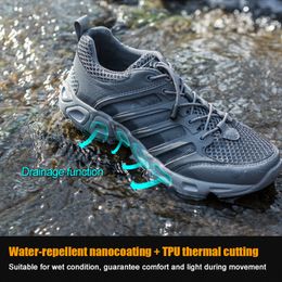 BOUSSAC Kostenloser Soldat Outdoor-Sport Camping Schuhe Für Männer Taktische Wandern Upstream Schuh Für Sommer Atmungsaktive Wasserdichte Beschichtung