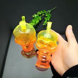 Hot-selling Colour skull silent glass cigarette kettle Wholesale Bongs Oil Burner Pipes Water Pipes Glass Pipe Oil Rigs Smoking