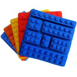 Creative Food-grade Silicone Cake Moulds Building Bricks Lego Robot Silicone Chocolate Mold Ice Cube Tray Promotion