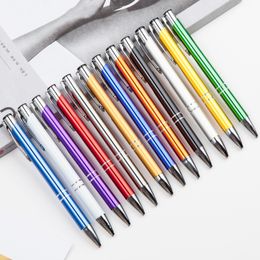 Promotion Advertising High Quality Metal Gift Pen Colorful Aluminum Bic Pen with Silver Trims