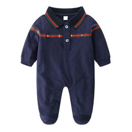 Spring Baby Boys Girls Rompers Long Sleeved Striped 100% Cotton Infant Jumpsuit Newborn Cotton Playsuit Costume 3-12M