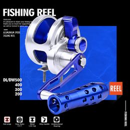 PRO BEROS Trolling Reel Aluminum CNC Machined 200-500 Series Fishing Reel Left Right Hand Max Drag 14KG-21KG Jigging Reel
