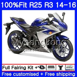 Injection For YAMAHA YZFR25 YZF R25 R3 2014 2015 2016 2017 240HM.39 YZF-R25 YZF-R3 R 25 Body YZFR3 14 15 16 17 Fairings kit new Silvery blue