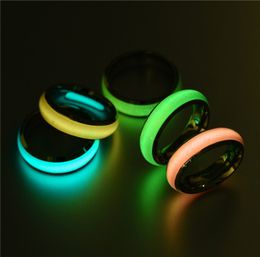 Glowing Bright Finger Ring Magic Stainless Steel Luminous Ring Lighting Rings Night Rings Concert Bar Party Decoration