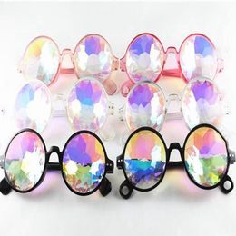Kaleidoscope Sunglasses Kids Retro Geometric Rainbow Lens Sunglass Unisex Fantasy Eyewear New Fashion Festive Party Glasses 6style TLZYQ1166