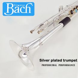 american musical instruments Canada - American Bach trumpet LT197S-100 B Flat Trumpet Musical Instrument One integrated Speaker Professioner Beginner trompete Free shipping
