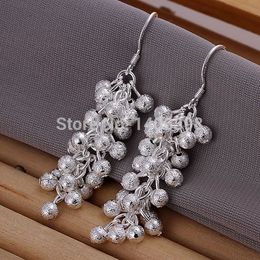 Wholesale 925 silver earrings for woman ladies 925 fashion Jewellery Polished Purple Bean Earrings
