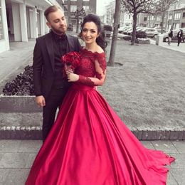 crimson red wedding dresses