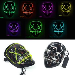 Funny Mask from The Purge Election Year Great for Festival Cosplay Halloween LED Light Mask