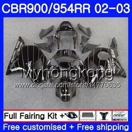 Body For HONDA black gold light CBR900RR CBR 954 RR CBR900 RR CBR954 RR 280HM.32 CBR 900RR CBR954RR 02 03 CBR 954RR 2002 2003 Fairings kit