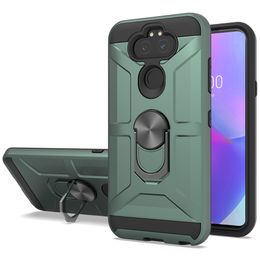 Samsung Galaxy A11 A21 MOTO G GÜÇ TPU PC Oppbag için Zırh 360 manyetik emme araç aparatı cep telefonu koruyucu kabuk