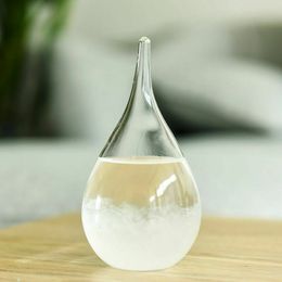 Weather Crystal Drops Water Shape Storm Glass Home Decor Globe Style Storm Bottle Base Crystal Water Gift #tx30