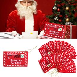 Christmas Envelope Pendant Tree Accessories Christmas Gift Card Holders Gift Card Box Candy Holder with Envelopes Xmas Small Gift Bags