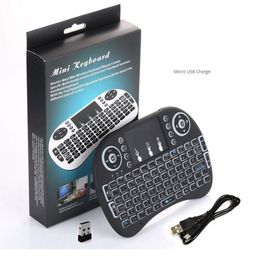 Mini Drahtlose Tastatur Rii i8 2,4 GHz Air Maus Tastatur Fernbedienung Touchpad Für Android Box TV 3D Spiel Tablet pc