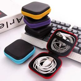 Mini Zipper Earphone bag portable headphone carrying storage box for charger cable key earphone coin free shipping WCW796