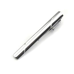 Simple Groove Twill Tie Clips Business Suits Shirt Necktie Tie Bar Clasps New Fashion Jewelry for Men Will and Sandy