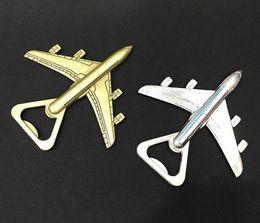 100pcs/lot Airplane Bottle Opener Antique Plane Shape Beer Opener Wedding Gift Party Favors Kitchen Airplane Openers SN2514