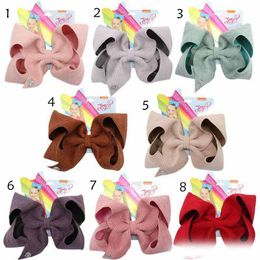 7 inch jojo siwa bows With Clip kids corduroy designer hairpins Hair Accessories Girl Hair Clips Children Handmade bowknot Barrettes