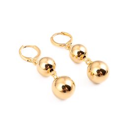 Simple Trendy Lady Hot Round Ball Beads Earrings Cheap Wedding Engagement Fashion Statement Earrings for Women