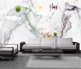 Custom 3d Wallpaper Modern Abstract Artistic Line Landscape Painting Living Room Bedroom Background Wall Decoration Wallpaper